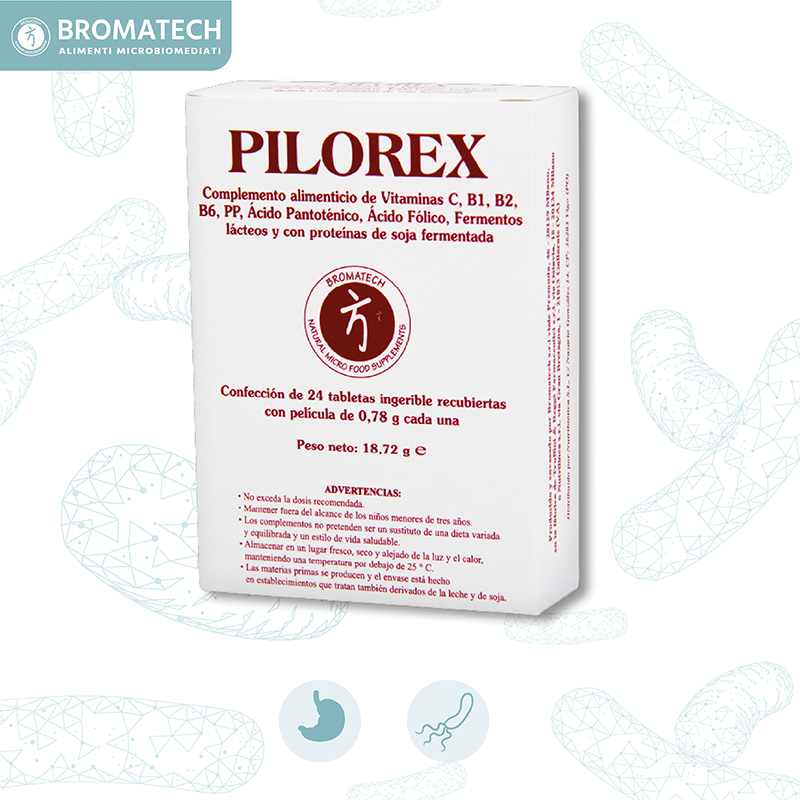 pilorex bromatech 24 capsulas probiotico